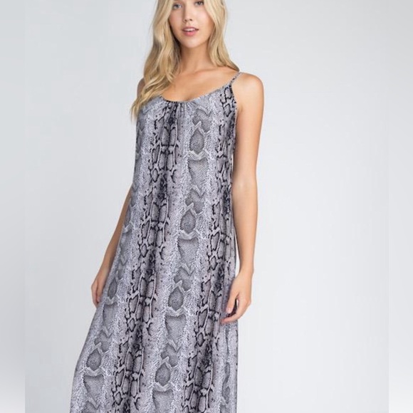 Anthropologie Dresses & Skirts - NWT  Maxi Dress Snakeskin Print Bobi black for Anthropologie